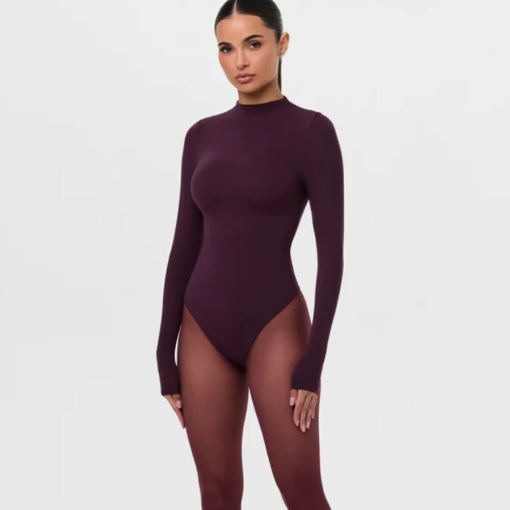 NWT Naked Wardrobe Mock Neck Bodysuit